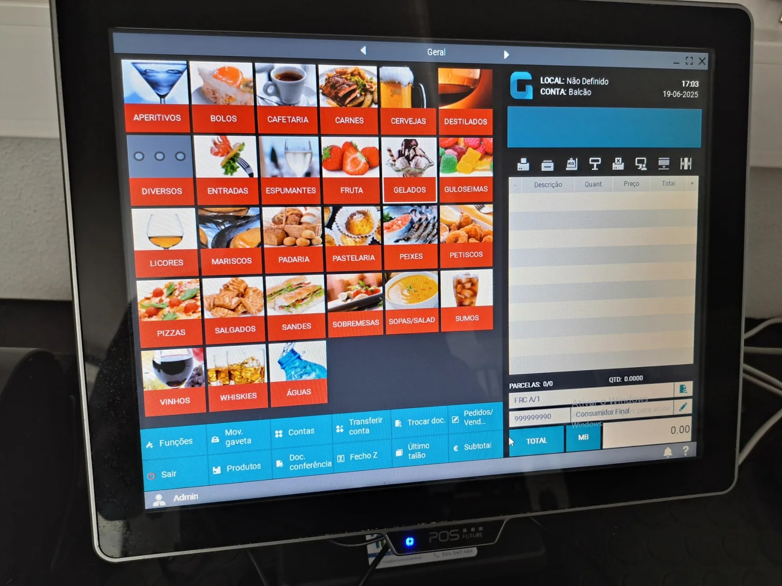 POS com balança para comércio alimentar